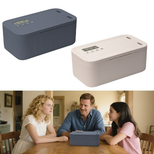 Lock box with timed - lock,