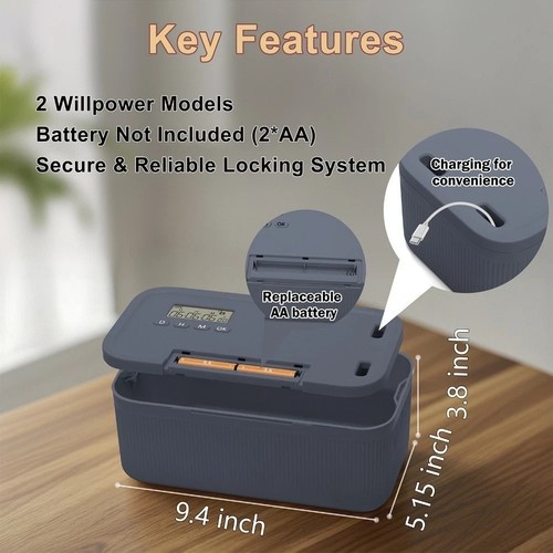 Smart lock box with timed - with,